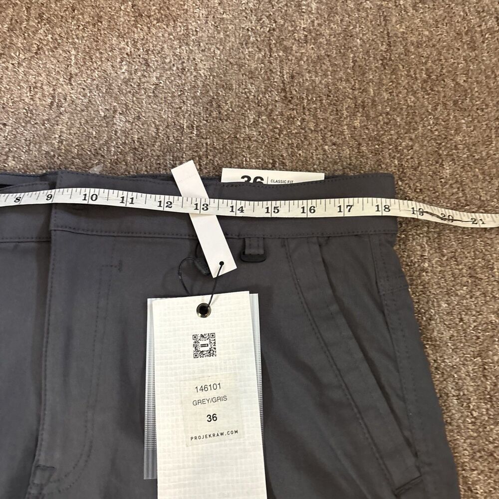 NEW Projek Raw Bungee Flex Pants Men's Size 36 Grey Stretch Classic Fit $80 - Picture 4 of 9